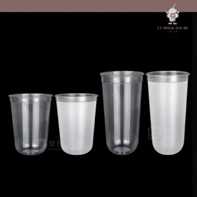 Ly nhựa chữ U, ly nhựa đáy bầu, tiện lợi, đựng nhiều món nước