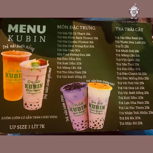 Review menu trà sữa Kubin và món nào được yêu thích nhất 2025