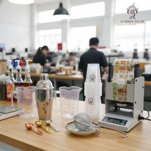 Tổng hợp 10+ dụng cụ pha chế trà sữa quán nào cũng phải có