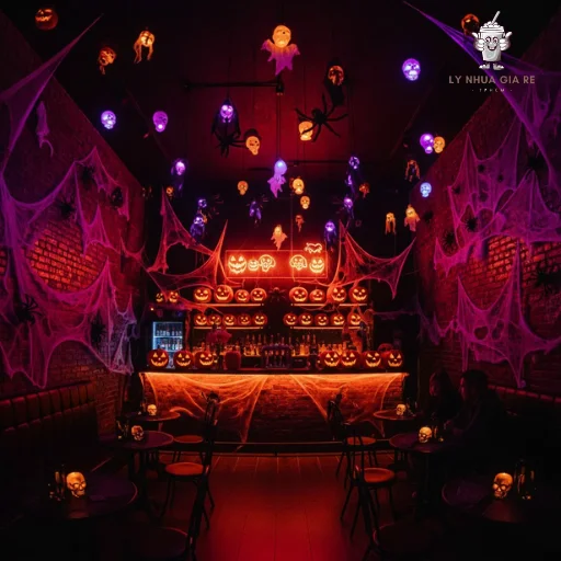 10+ ý tưởng trang trí Halloween cho quán cà phê đẹp, độc đáo, thu hút khách hàng