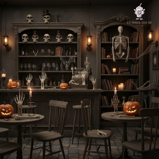 10+ ý tưởng trang trí Halloween cho quán cà phê đẹp, độc đáo, thu hút khách hàng