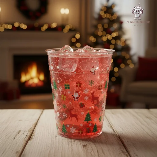 Ly nhựa Giáng Sinh chất lượng, in ấn sắc nét, giá cả cạnh tranh