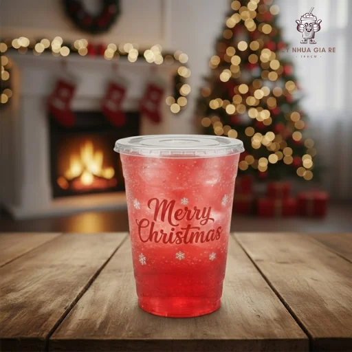 Ly nhựa Giáng Sinh chất lượng, in ấn sắc nét, giá cả cạnh tranh