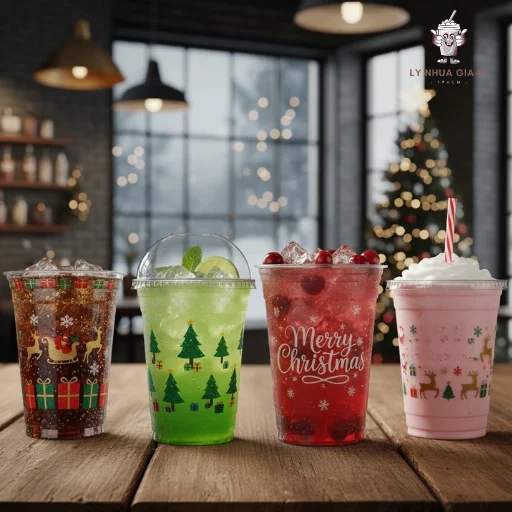 Ly nhựa Giáng Sinh chất lượng, in ấn sắc nét, giá cả cạnh tranh