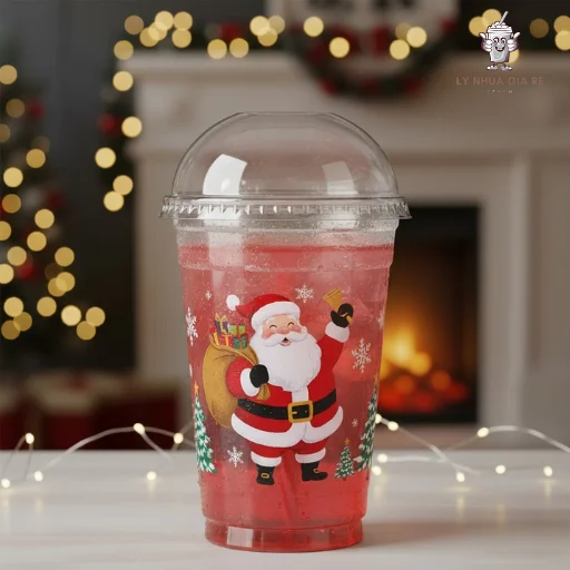Ly nhựa Giáng Sinh chất lượng, in ấn sắc nét, giá cả cạnh tranh